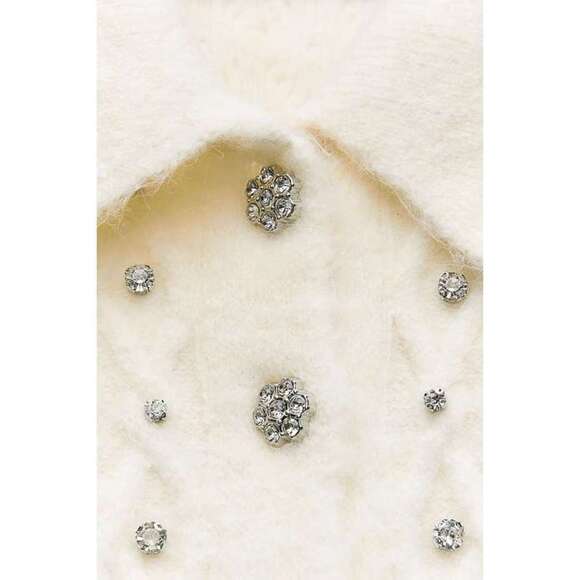 🤍 BEADED CROP KNIT CARDIGAN - Picture 6 of 8